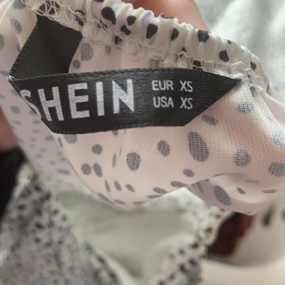 White polka dot dress from Shein. - Picture 3 of 6